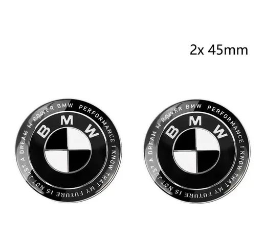 Set di 2, accessori per auto, BMW 50° anniversario in edizione limitata in bianco e nero c...