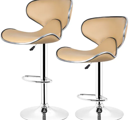 Skecten - Set di 2 sgabelli da bar Sedia da bar regolabile in altezza - Stile moderno l 45...