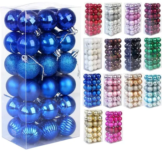 Set di 36 pezzi di palle di Natale infrangibili per decorazioni per alberi di Natale, pall...