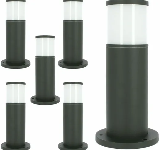 Arum Lighting - Set di 6 dissuasori da esterno veracruz antracite altezza 35cm