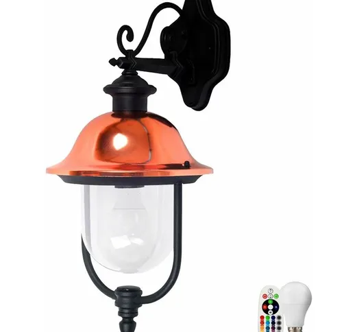 Etc-shop - Set di lanterne per lampade da esterno con telecomando a parete in vetro con la...