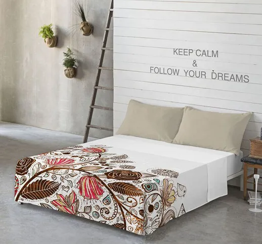 Set di Lenzuola Carmen Fun Dimensione:Letto da 150 (230 x 270 cm) - Naturals