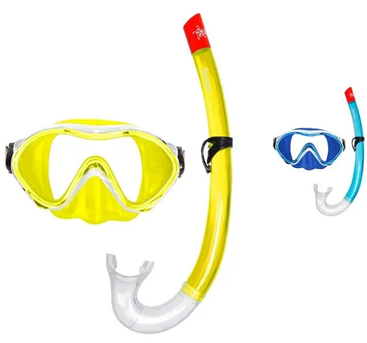 Set kiros jr color maschera e boccaglio colore giallo - Abysstar