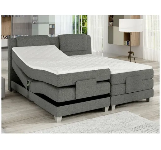 Set letto boxspring testata + reti relax elettriche + materasso + topper castel di Palacio...