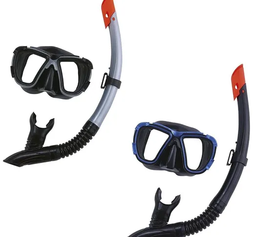 MASCHERA CON BOCCAGLIO PER ADULTI HYDRO PRO COLORI ASSORTITI 24021 MARE SNORKELING - 