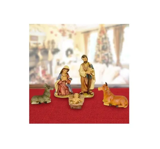 Trade Shop - Set Nativita' Per Presepe Napoletano Natale Statuine Presepi In Plastica 5cm