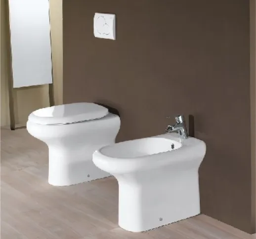 Set sanitari filo muro vaso wc e bidet touring