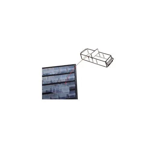 102032 - parete divisoria 150-2 (1SA=24), 57 x 87 per riviste in acciaio, trasparente - Ra...