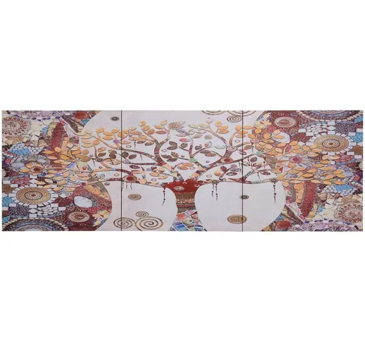 vidaXL Set Stampa su Tela da Muro Albero Multicolore 120x40cm - Multicolore