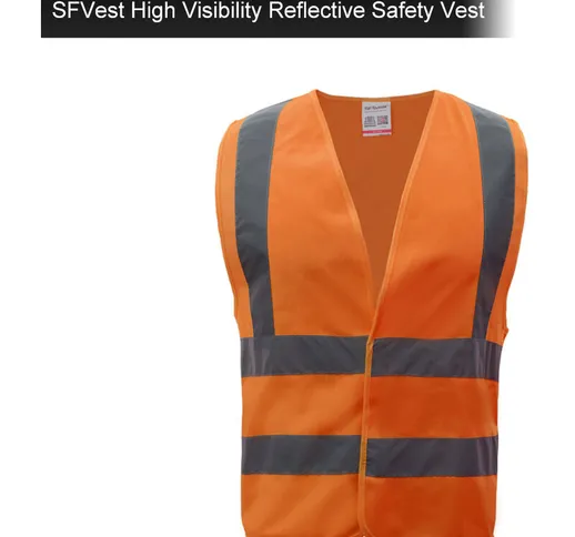 SFVest Gilet di sicurezza riflettente ad alta visibilita Gilet riflettente Abbigliamento d...