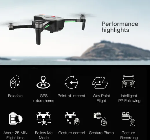 SG906 GPS Brushless 4K Drone con borsa fotografica 5G Wifi FPV Pieghevole Posizionamento d...