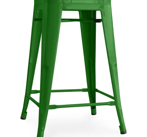 Privatefloor - Sgabello da bar - Design industriale - 60cm - Nuova edizione - Stylix Verde...
