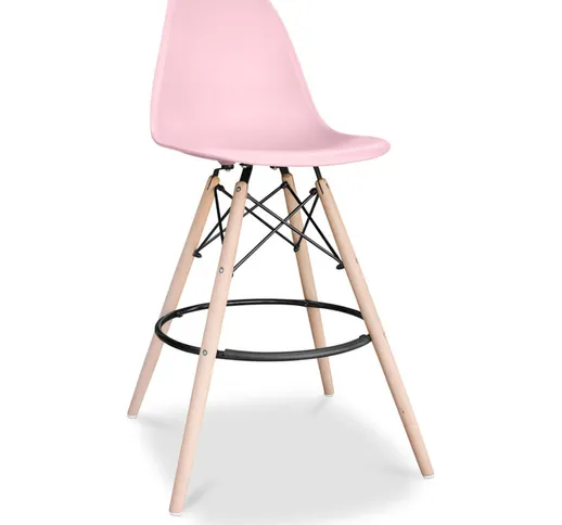 Sgabello da bar Deswik Stile Scandinavo Design Premium Opaca Pastel pink