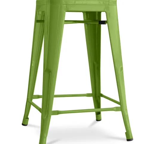Sgabello Tolix 60cm Pauchard Style - Metallo Verde chiaro