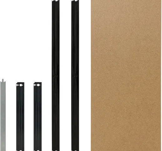 shelfplaza® BLACK 30x45 cm Set completo di ripiani in nero per scaffalature a incastro/ Ri...