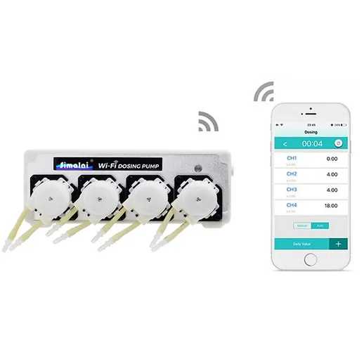 Simalai D4 Wi-Fi Dosing Pump - Pompa Dosometrica a 4 Canali Programmabile tramite App