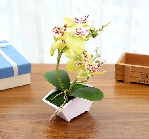 Simulazione Pianta Phalaenopsis Bonsai Simulazione Fiore Flower Decorazione della casa Sim...