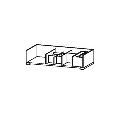 Sistema d'arredo per mobili di larghezza 866 mm, senza ceramica , senza foro per sifone, p...