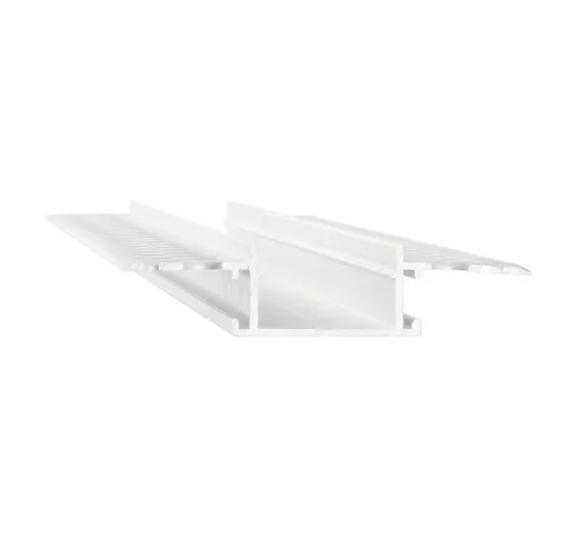 Profilo 20 Mm L.3000 Mm Bianco e Pmma Satinato Serie Slot Recessed - Bianco