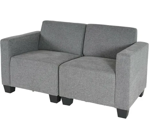 Sistema modulare Lione N71 salotto tessuto divano 2 posti grigio