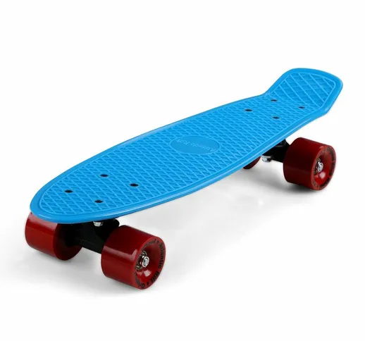 Skateboard 22' tavola Retro Kickboard Cruiser per strada blue red (en)