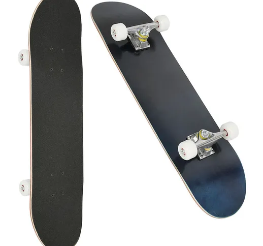 Skateboard Skateboard ovale in legno di acero a 7 strati Blu 79x20cm Regalo di compleanno...