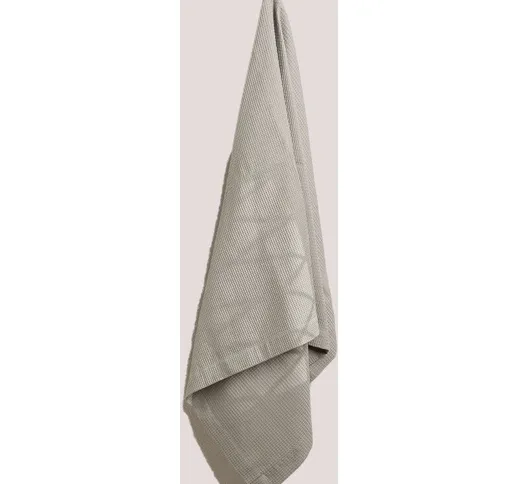 Asciugamani in cotone in 3 misure Yara Grigio Cotone - Grigio 75 x 150 cm - Sklum