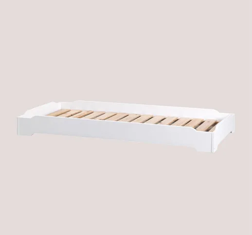 Letto impilabile in legno per materasso da 90 cm Gary Kids Bianco - Bianco - Sklum