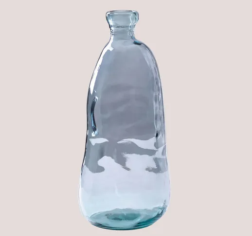 Vaso in vetro riciclato 50 cm Boyte Blu Celeste - Blu Celeste - Sklum