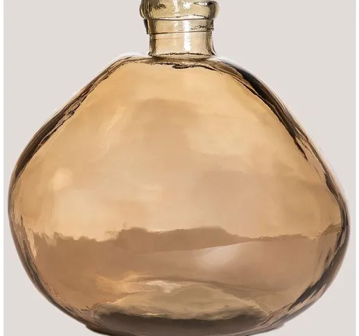 Sklum - Vaso in vetro riciclato 33 cm Jound Marrone Grano - Marrone Grano