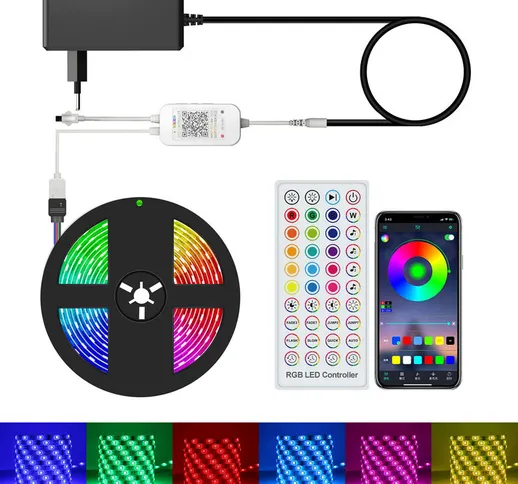 Smart Kit luci a LED, IP65 impermeabilizza le luci di musica 5050RGB, il controllo remoto...