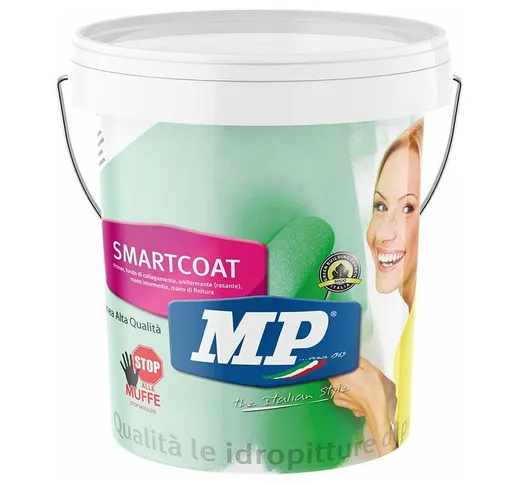 Smartcoat 14 lt - pittura acrilica strutturante multifunzione decorativa alta resistenza b...