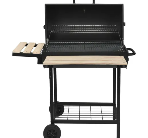 Robby - barbecue a carbonella 76x33,5cm con carrello - smoker one xl