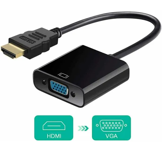 HDMI a VGA, Active HD 1080P Adattatore HDMI a VGA convertitore video maschio a femmina per...