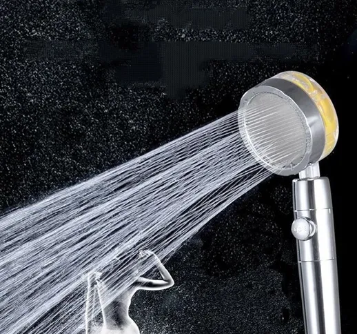 Soffione doccia a mano ad elica ad alta pressione, soffione doccia a 360 ° Soffione doccia...