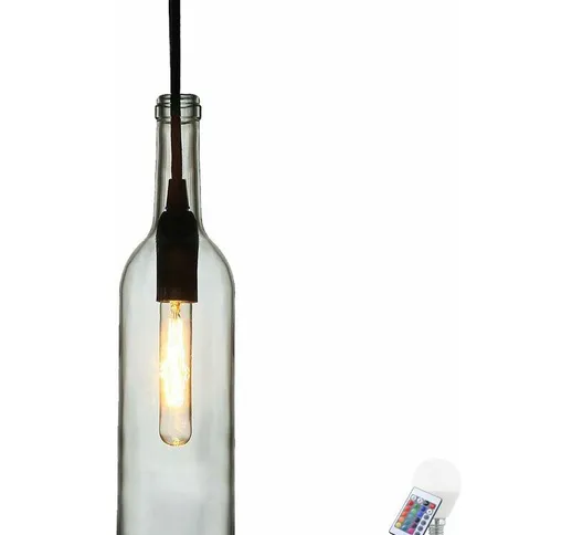 Etc-shop - Lampada a sospensione a soffitto camera da letto telecomando dimmer bottiglia d...