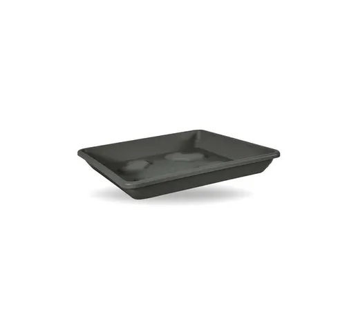 SOTTOVASO VASO DA GIARDINO QUADRATO 30 CM PER VADO DA 32 CM-[Colore:Antracite]