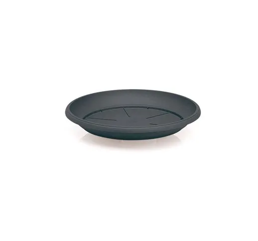  - sottovaso tondo antracite 52X6,5HCM in resina per vaso festonato da 60