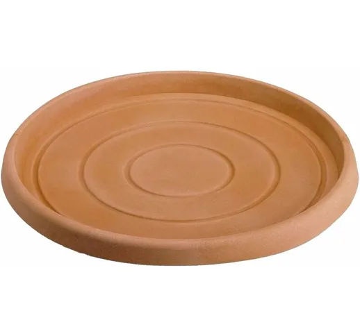 Sottovaso per vaso tondo in resina decorazione per fiori e piante Made in Italy -ø 33 per...