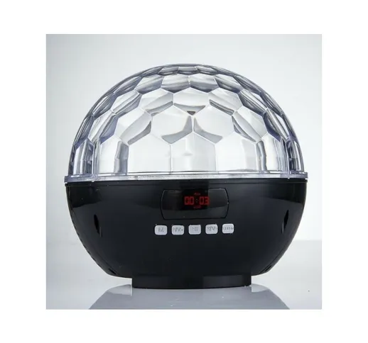Trade Shop - Speaker Cassa Bluetooth Mp3 Con Luci Rotanti Effetto Discoteca Proiettore Dj