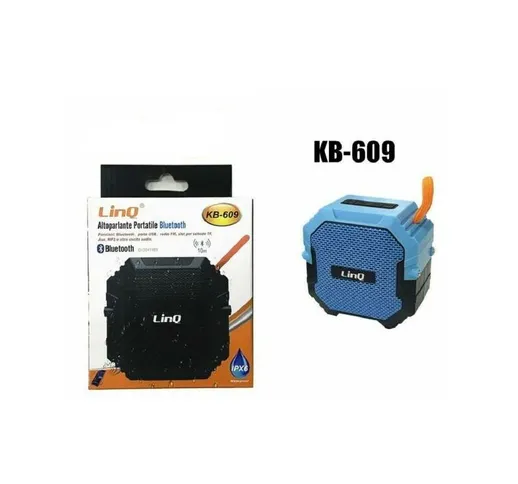 Speaker Cassa Bluetooth Portatile Impermeabile Usb Radio Fm Tf Linq Kb-609