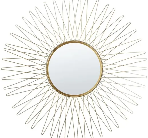 Specchio da parete tondo a forma di sole 70 cm Saumur - Oro