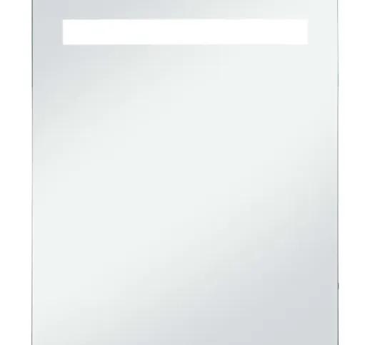 vidaXL Specchio da Parete a LED per Bagno 50x60 cm - Argento