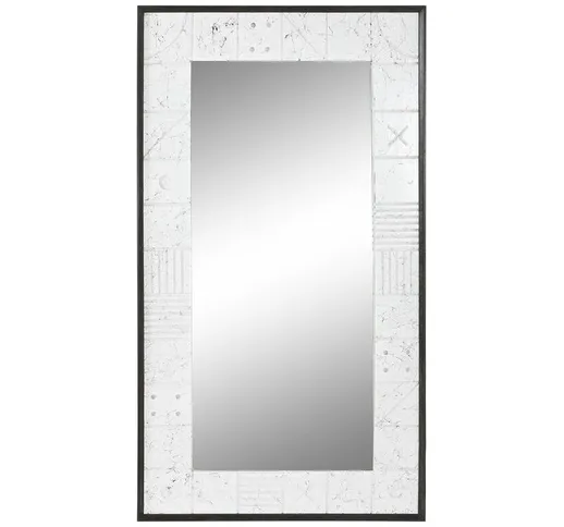 Specchio da parete Dkd Home Decor 130 x 4 x 70 cm Cristallo Bianco Legno di mango Moderno
