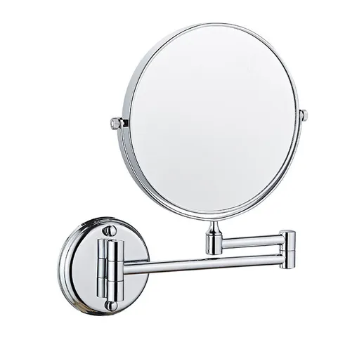 Specchio ingranditore a parete telescopico pieghevole Specchio per trucco da bagno Specchi...