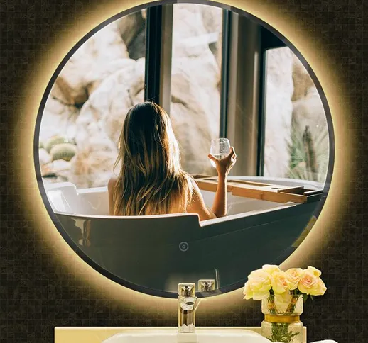 Specchio luminoso per bagno led con luce tattile antiappannamento bianco caldo circa 70 *...