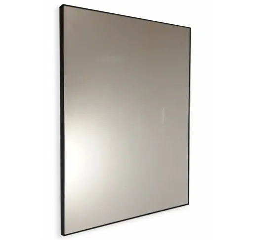 Specchio bagno su misura con cornice perimetrale nera > fino a 70 cm > fino a 100 cm
