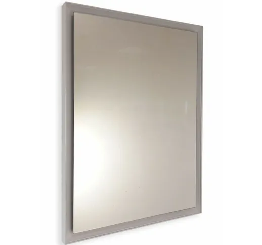 Specchio personalizzato su misura con cornice scavata bianca > fino a 40 cm > fino a 70 cm
