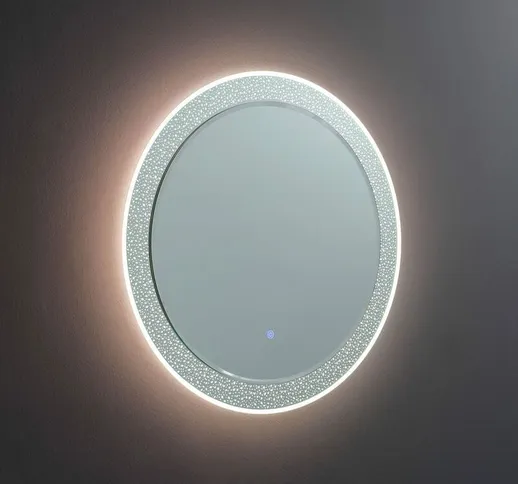 Kiamami Valentina - specchio rotondo da 80CM con illuminazione a led integrata