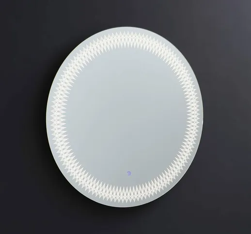 Kiamami Valentina - specchio rotondo decorazione con led integrato da 80CM